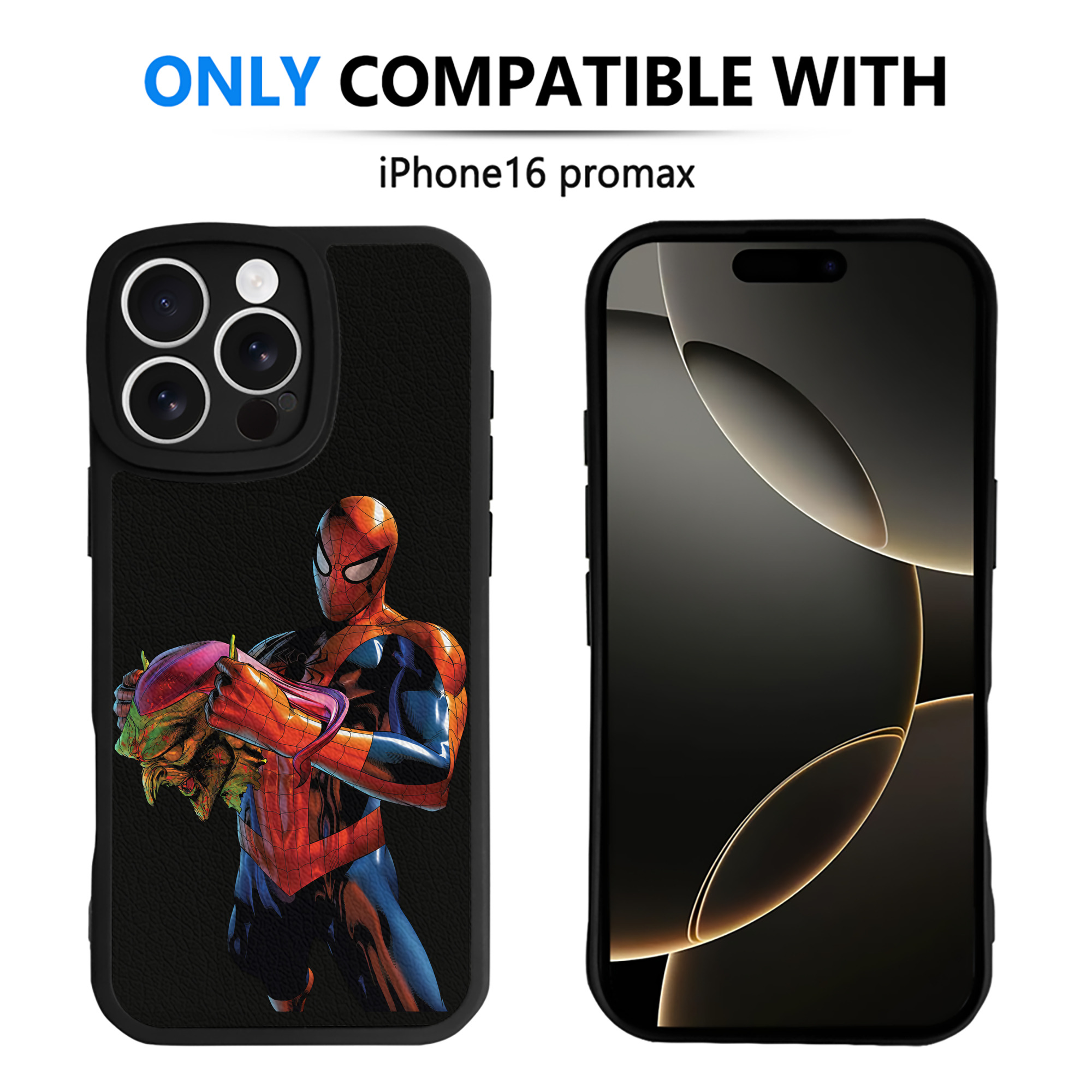 Spider Man スパイダーマン 【iPhone 16シリーズ対応】シリコンスマホケース（レザー調） 材質：シリコン